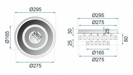 Lampă de tavan din cristal Plafond LED 20W rotund APP412-C [3]