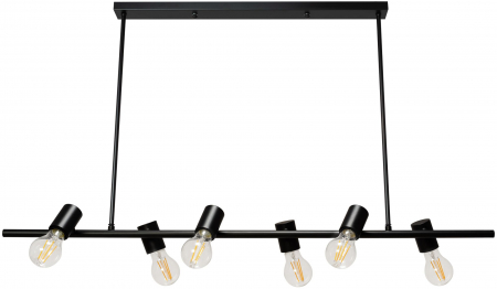 Lampă de tavan din metal, negru industrial APP480-6CP [1]