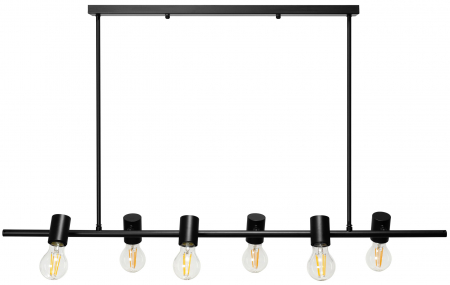 Lustre si pendule - Lampă de tavan din metal, negru industrial APP480-6CP