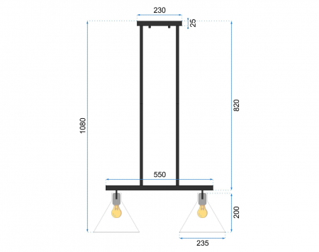 LAMPA DE TAVAN din sticla APP317-2CP [4]