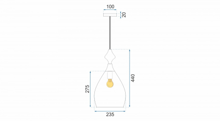 Lampă de tavan din sticlă Chihlimbar APP432-1CP [6]