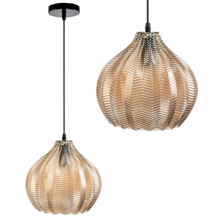 Lustre si pendule - Lampă de tavan din sticlă Chihlimbar Retro APP893-1CP