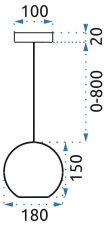 Lampă de tavan Hanging Sphere Chrome APP632-1CP [7]