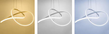 Lampă de tavan Inel suspendat LED moderna + telecomandă APP393-CP Chrome [4]