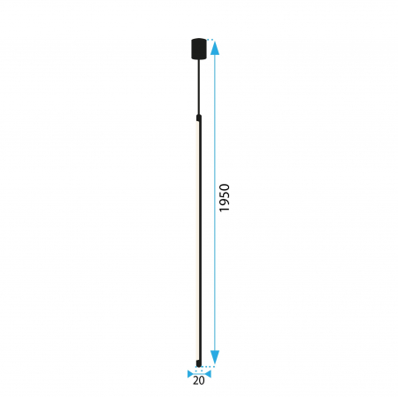Lampă de tavan LED APP1413-C BLACK 100cm [9]