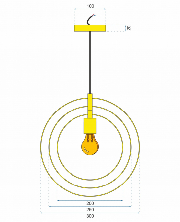 Lampa DE TAVAN metal Aurie APP286-1CP [6]