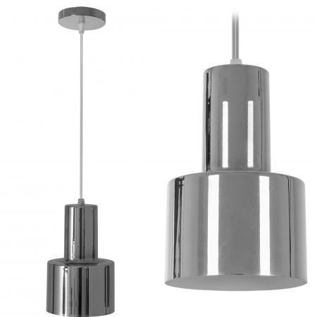 Lustre si pendule - Lampă de tavan modernă din metal cromat argintiu