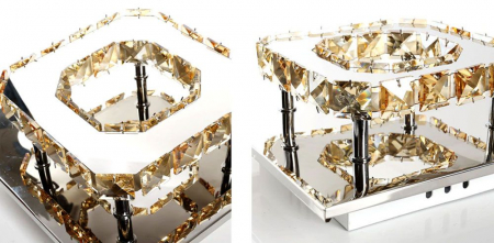 Lampă de tavan pătrată de cristal Plafond Glamour 8W APP405-C APP406-C [7]