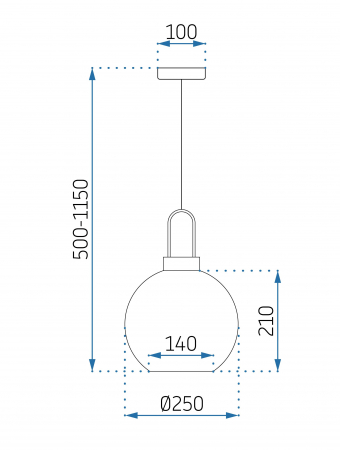 Lampă de tavan sticlă 25cm APP627-1CP [7]