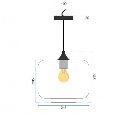 LAMPA DE TAVAN SUSPENDABILA din sticla APP312-1CP LOFT [4]