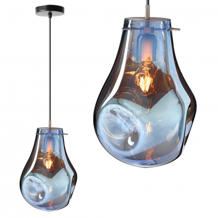 Lustre si pendule - Lampa DE TAVAN SUSPENDABILA din sticla APP327-1CP Blue