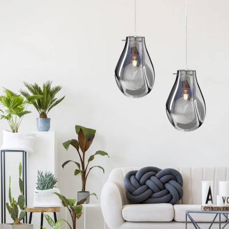 Lampa DE TAVAN SUSPENDABILA din sticla APP329-1CP Silver [1]