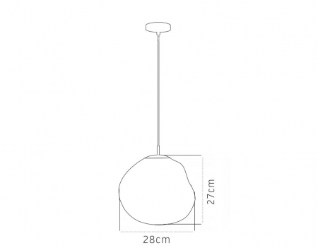 Lampa DE TAVAN SUSPENDABILA din sticla Gold APP331-1CP [8]