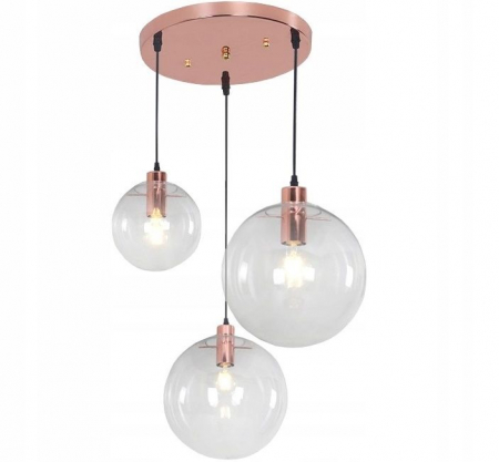 Lustre si pendule - Lampa DE TAVAN SUSPENDABILA din sticla LASSI 20+25+30 cm