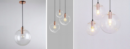 Lampa DE TAVAN SUSPENDABILA din sticla Lassi 20 cm ROSE gold [5]