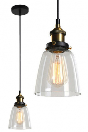 Lustre si pendule - Lampa DE TAVAN SUSPENDABILA din sticla Verto D