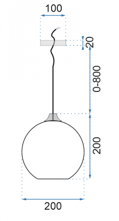 Lampa DE TAVAN SUSPENDABILA din sticla Zenit A Black [8]
