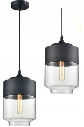 Lustre si pendule - Lampa DE TAVAN SUSPENDABILA din sticla Zenit C Black