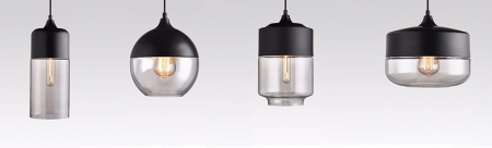Lampa DE TAVAN SUSPENDABILA din sticla Zenit D Black [10]