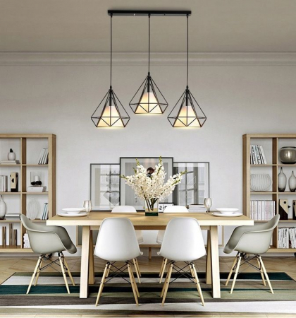LAMPA DE TAVAN SUSPENDABILA IN STIL LOFT BELLO 3x E27 [6]