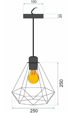 Lampa DE TAVAN SUSPENDABILA IN STIL loft Sfoara APP678-1CP [6]