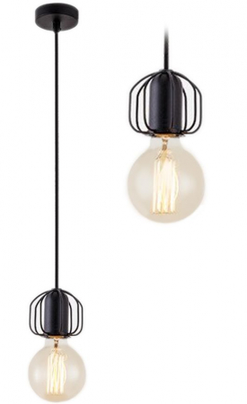 Lustre si pendule - Lampa DE TAVAN SUSPENDABILA Loft Black APP591-1CP