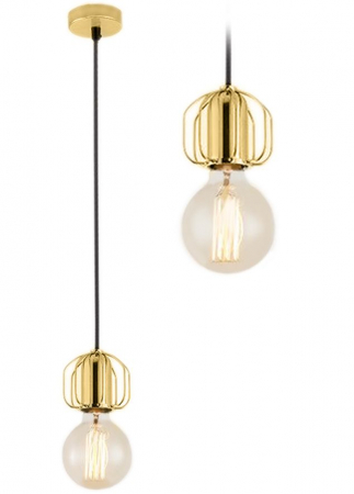 Lustre si pendule - Lampa DE TAVAN SUSPENDABILA Loft Gold APP592-1CP