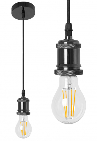 Lustre si pendule - Lampa DE TAVAN SUSPENDABILA LUMO Black
