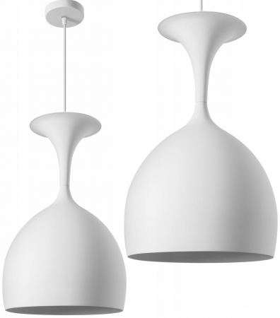 Lustre si pendule - LAMPA DE TAVAN SUSPENDABILA METAL alb