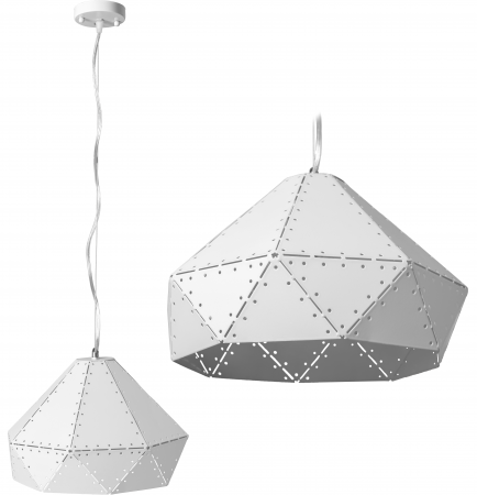 Lustre si pendule - Lampa DE TAVAN SUSPENDABILA metal alb APP237-1CP