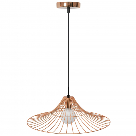 Lustre si pendule - Lampa DE TAVAN SUSPENDABILA Plata rotunda Loft roz Aurie APP483-1CP