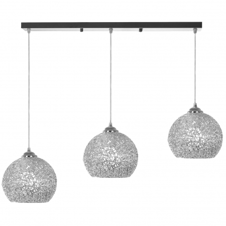 Lustre si pendule - Lampa DE TAVAN SUSPENDABILA tripla metal Crom app633-3cp