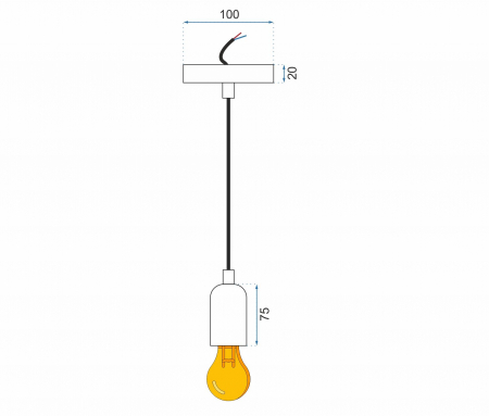 Lampă de tavan suspendata Chrome Negru APP353-1CP [4]