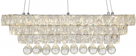 Lampă de tavan suspendată cristal LED 102W telecomandă APP417-CP [3]