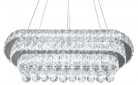 Lampă de tavan suspendată cristal LED 102W telecomandă APP417-CP [5]