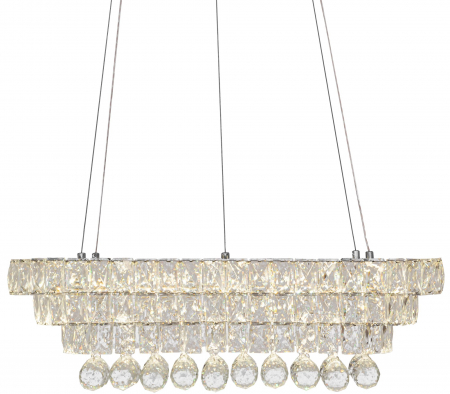 Lampă de tavan suspendată cristal LED 102W telecomandă APP417-CP [2]