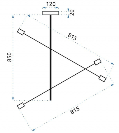 Lampă de tavan suspendată cu două brațe reglabilă APP479-4C [5]