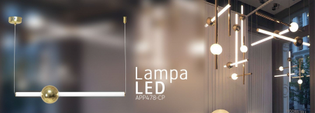 Lampă de tavan suspendată cu LED-uri auriu alb APP478-CP [7]