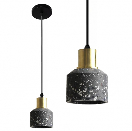 Lustre si pendule - Lampă de tavan suspendată din beton Lastri Black APP930-1CP