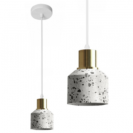 Lustre si pendule - Lampă de tavan suspendată din beton Lastri White APP931-1CP