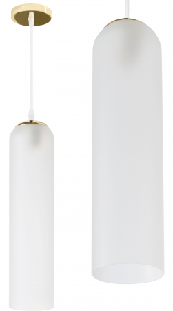 Lustre si pendule - Lampă de tavan suspendată din sticlă Aurie alba APP665-1CP