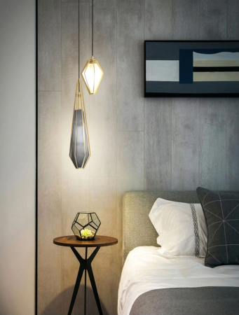 Lampă de tavan suspendată din sticlă grafit APP456-1CP [1]