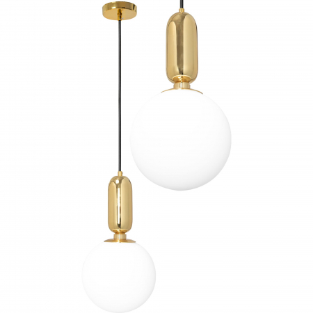Lustre si pendule - Lămpa de tavan suspendata din sticlă si metal auriu APP474-1CP