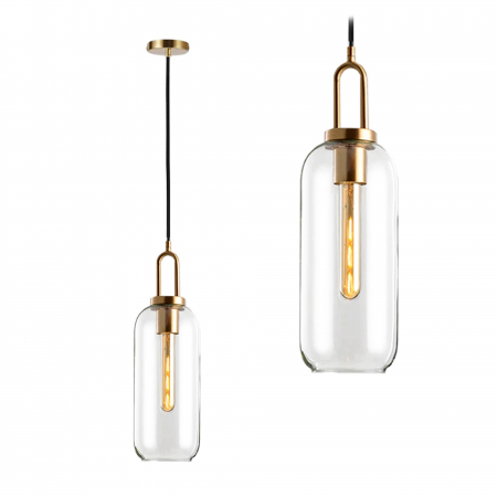 Lustre si pendule - Lampă de tavan suspendată din sticlă Tuba APP631-1CP