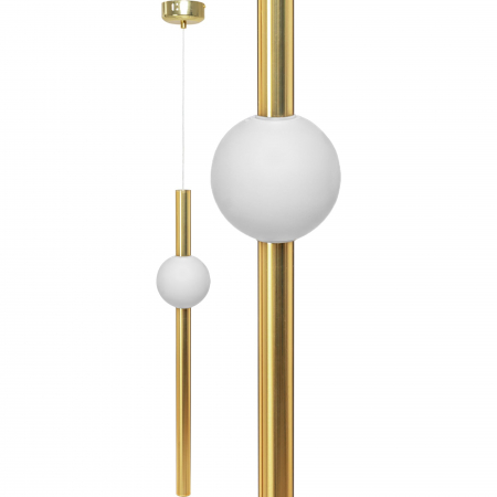 Lustre si pendule - Lampă de tavan suspendată LED lung alb auriu APP475-CP