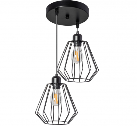 Lampă de tavan suspendată Loft dublu metalic 392196 [1]