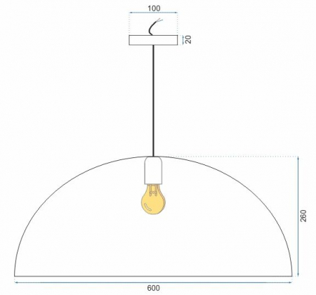 Lampă de tavan suspendată neagra 60cm APP380-1CP [6]
