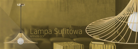 Lămpa de tavan suspendata plata rotunda Loft auriu APP499-1CP [6]