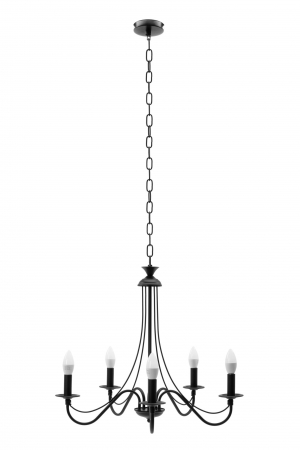 Lustre si pendule - Lampă de tavan suspendată rustică neagră APP647-5CP