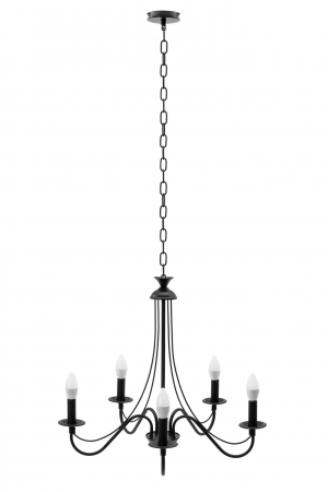 Lampă de tavan suspendată rustică neagră APP647-5CP [4]